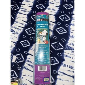 PEANUTS SNOOPY & WOODSTOCK Make The grade GARDEN FLAG 28” x 40” NEW IN PKG Vtg